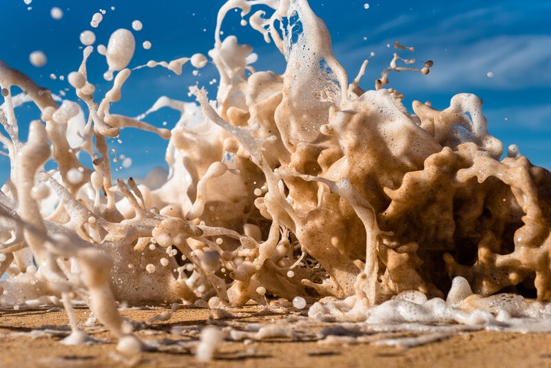Foamy Wave Splashing