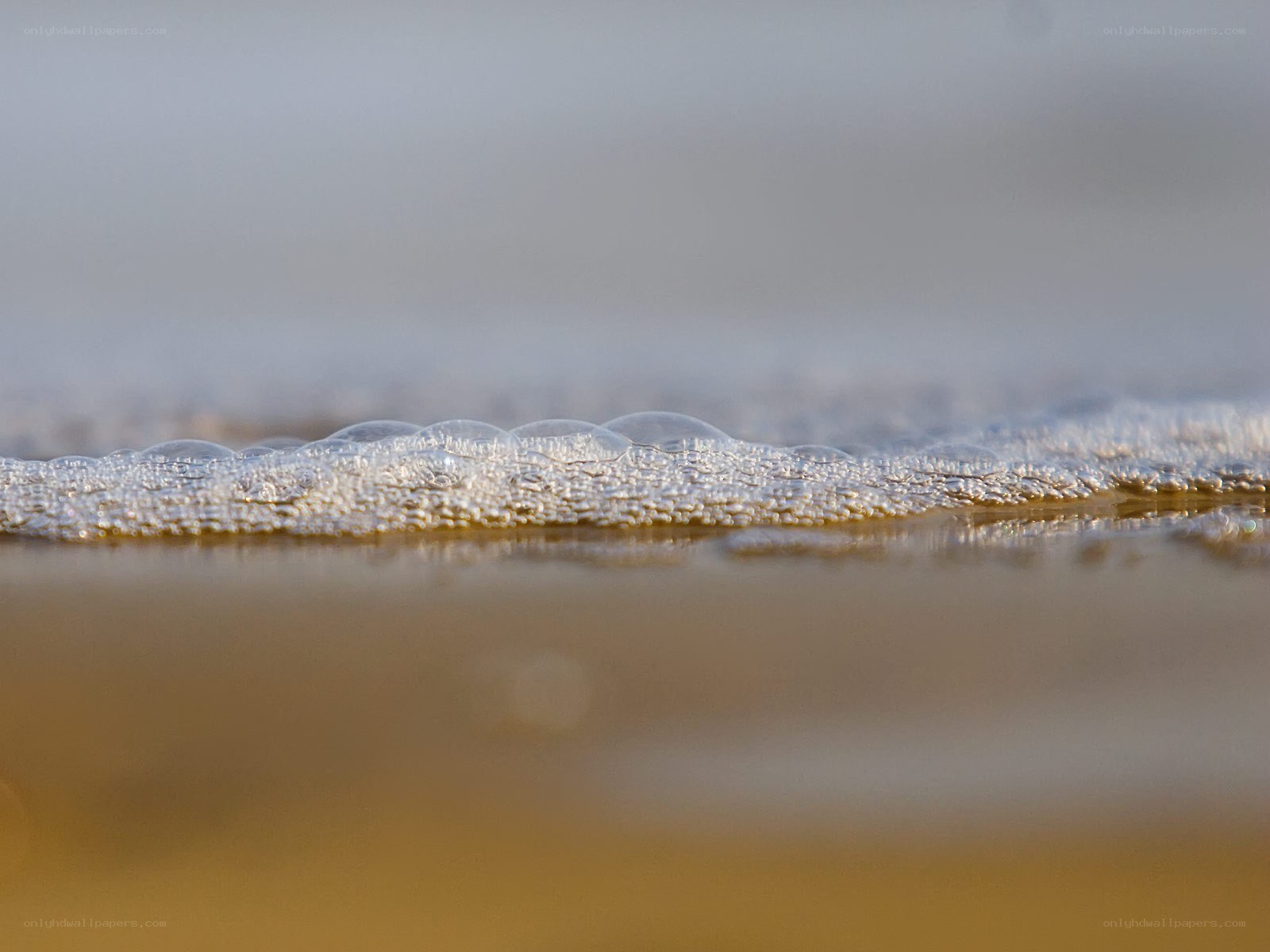 foamy waves at the shore