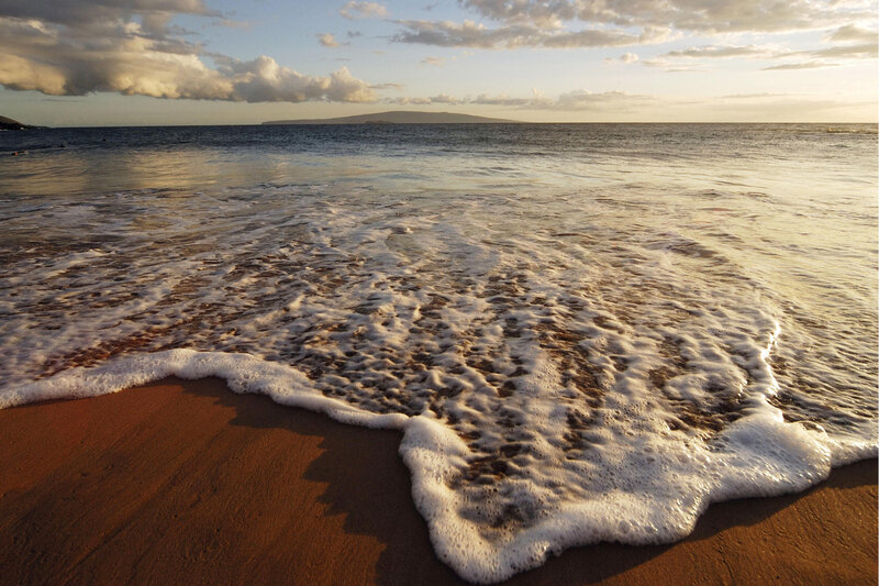 Foamy Waves on Beach — Brown