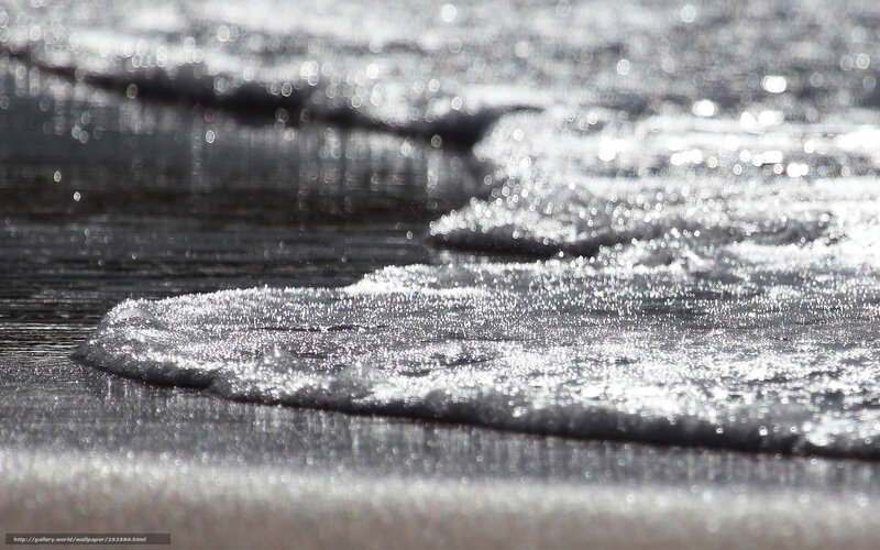 foamy waves on the shore