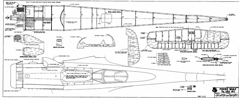 Focke Wulf Ta 152 H-1 blueprint