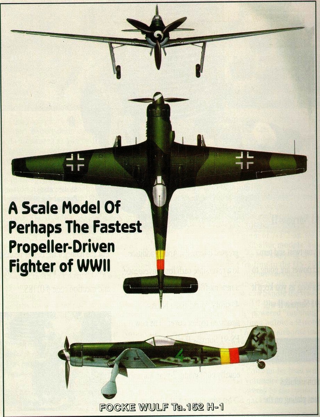 Focke Wulf Ta-152 H-1 model