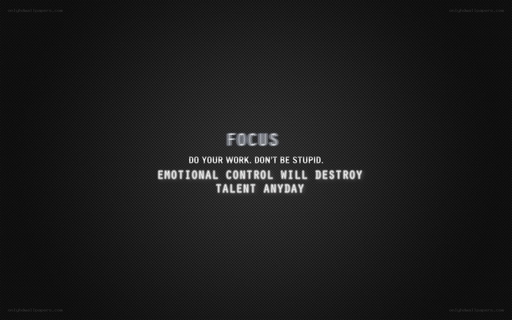 focus motivational quote