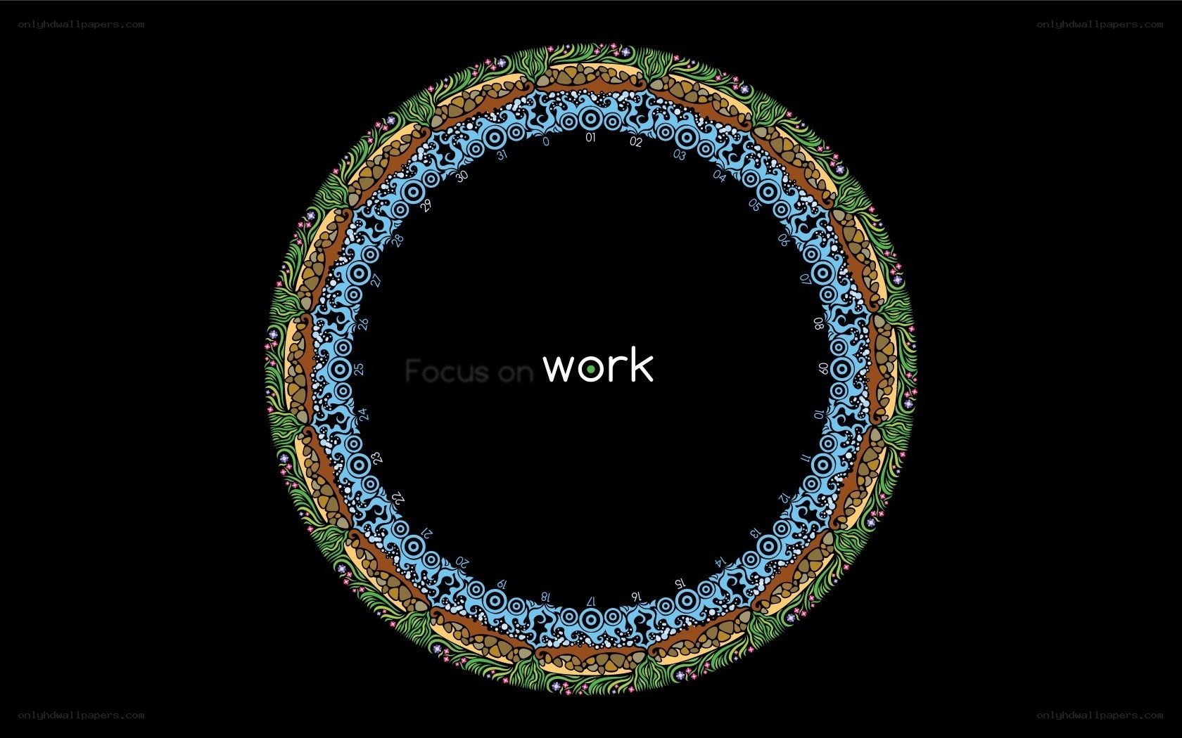 Focus on work mandala