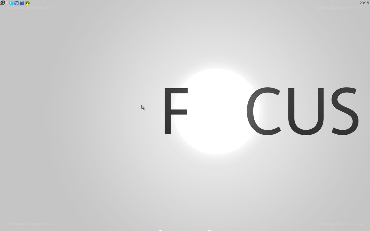 Focus text on gray background