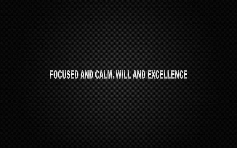 focused and calm will excellence