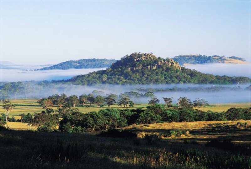 Fog-covered Hills at Dawn