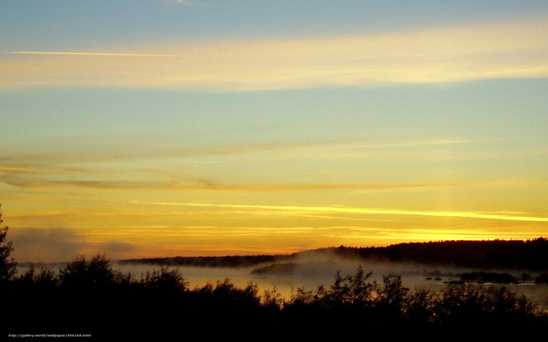 Fog over Lake at Dawn