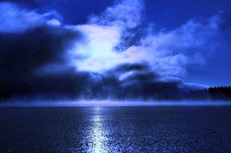 Fog over Water at Night