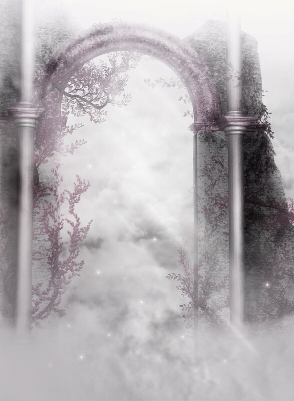 foggy archway with vines