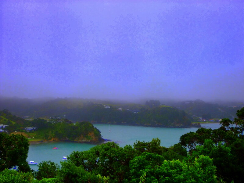 Foggy Bay with Boats