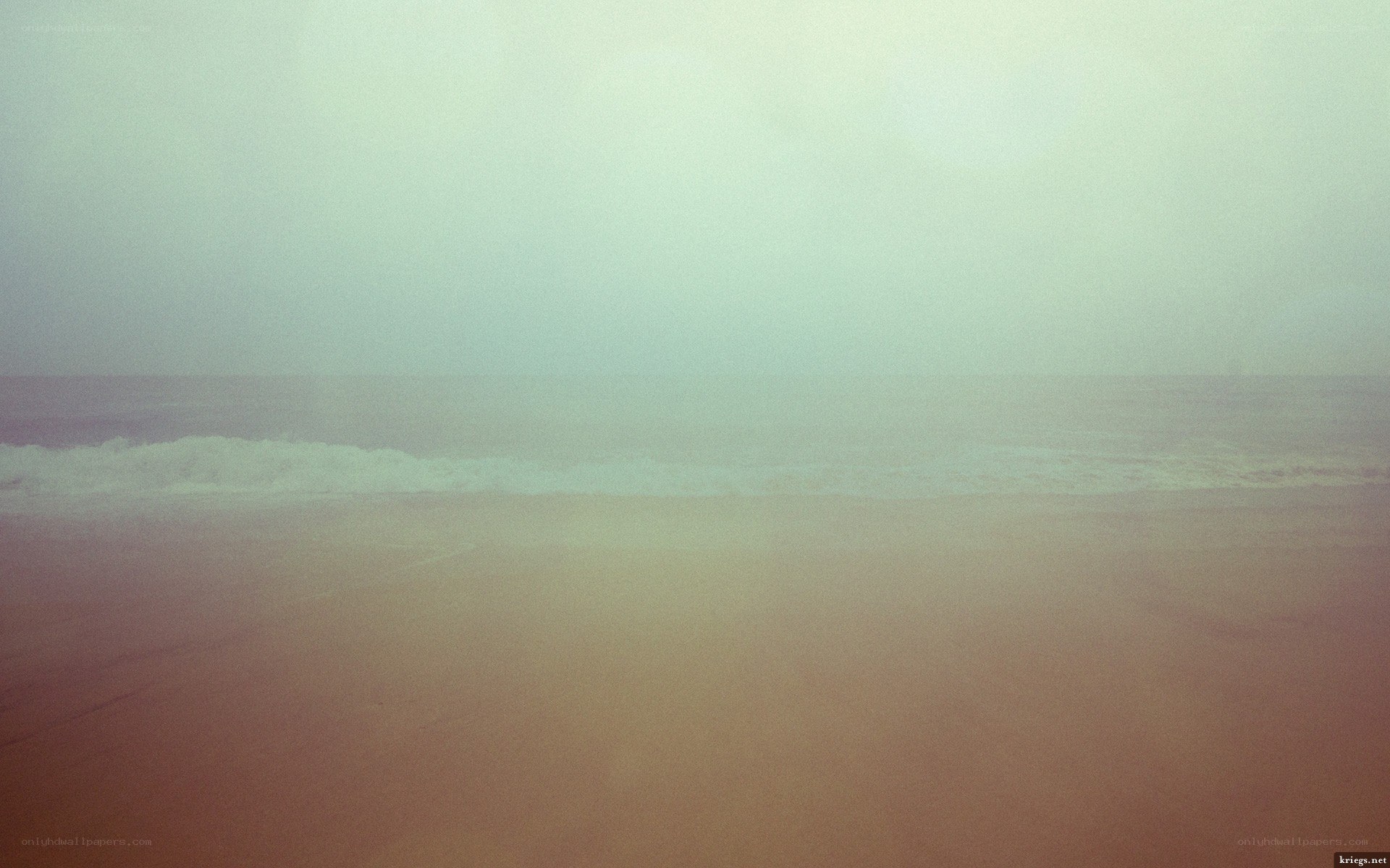 foggy beach at dawn