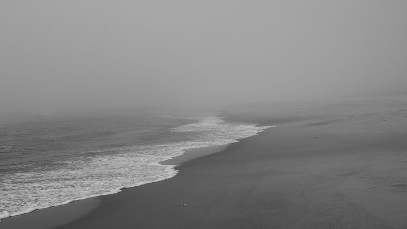 Foggy Beach Shoreline