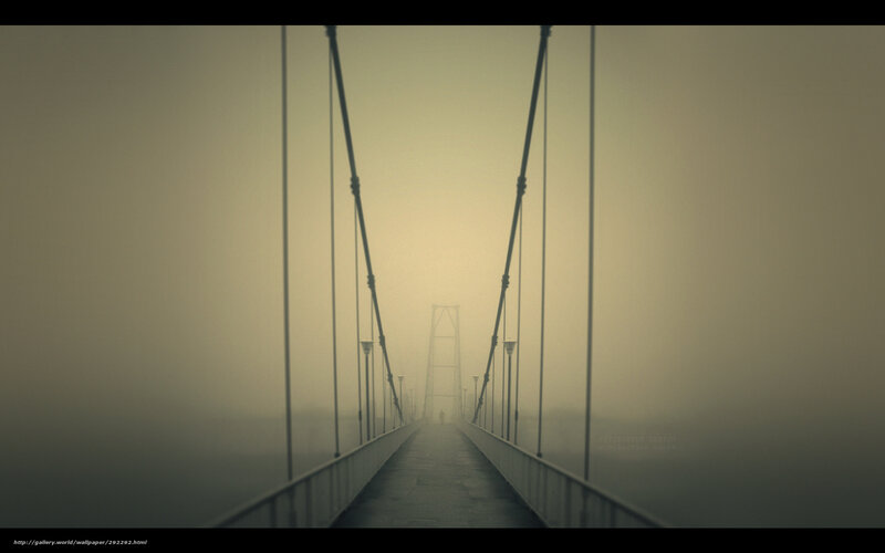 Foggy bridge walk