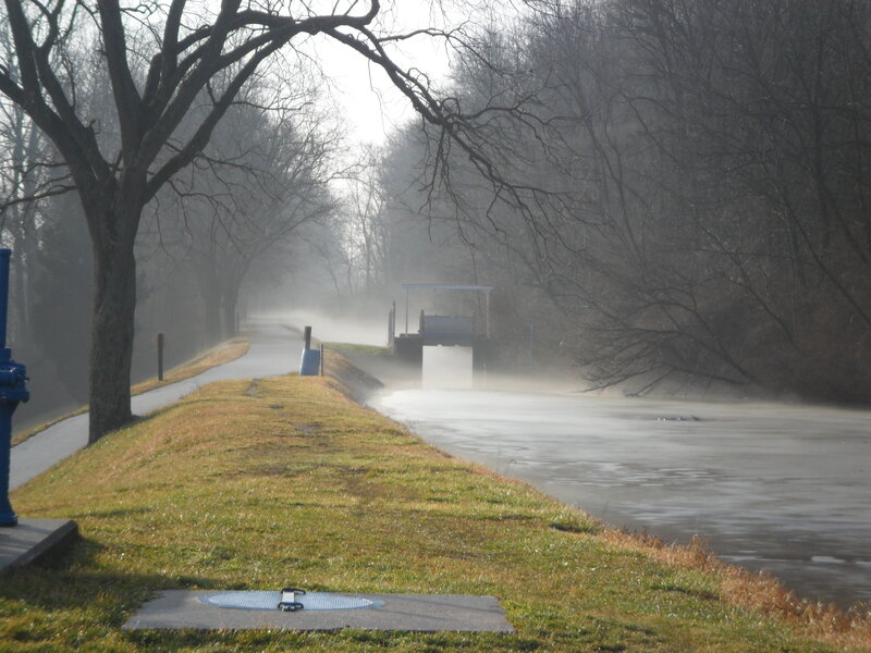 Foggy Canal Lock