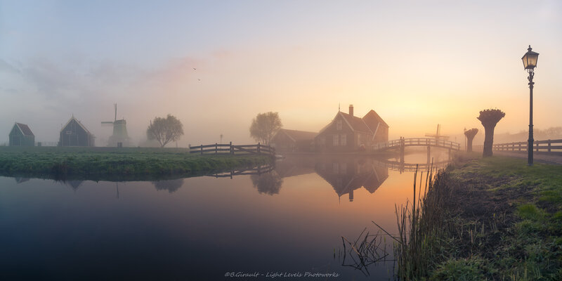 Foggy Canal Village