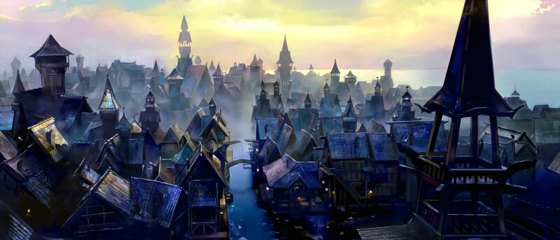 Foggy Fantasy City