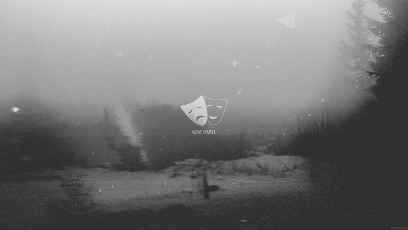 Foggy Forest Landscape — Black