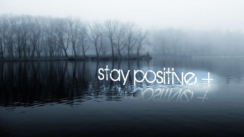 foggy lake with positive message
