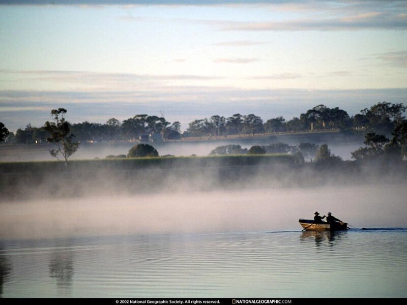 Foggy morning on the river