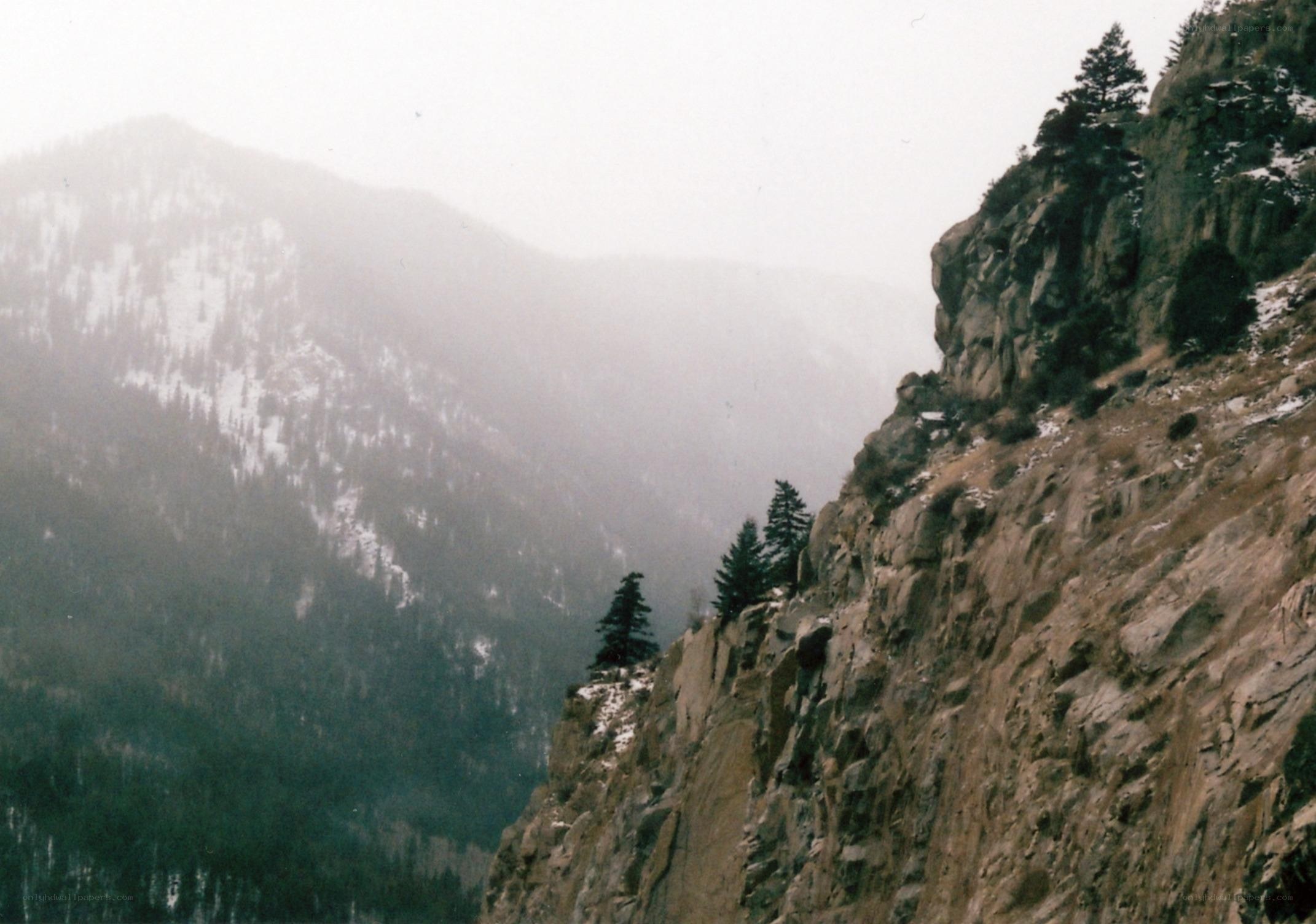 foggy mountain landscape