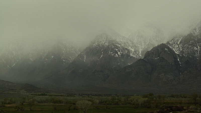 foggy mountain landscape