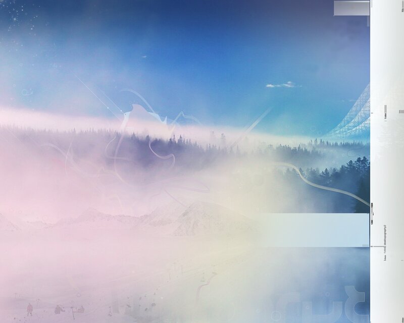 foggy mountain landscape