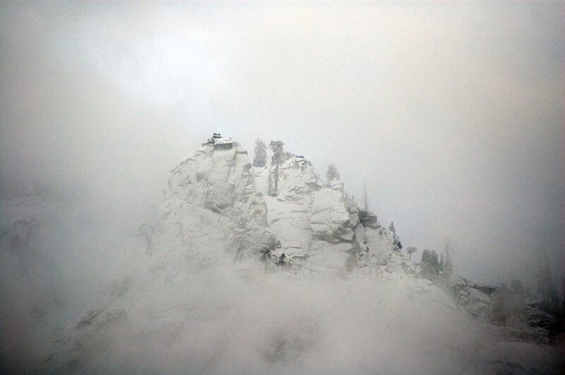 foggy mountain peak