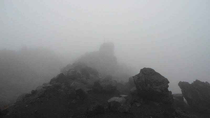 foggy mountain peak