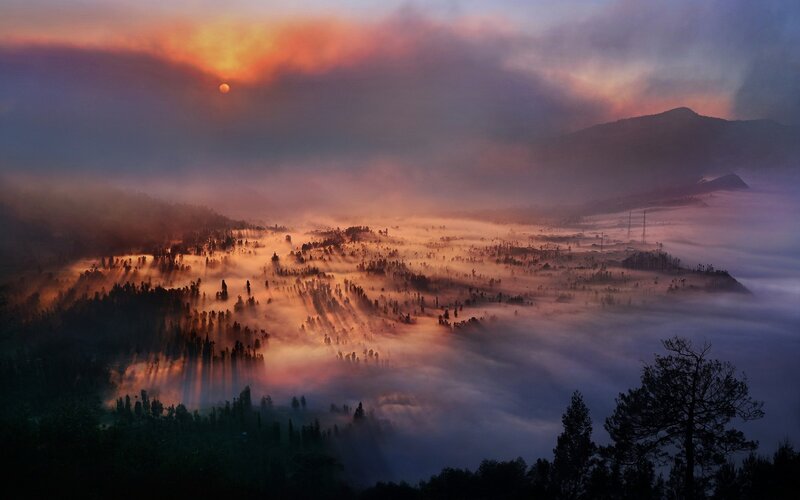 Foggy Mountain Valley — Orange