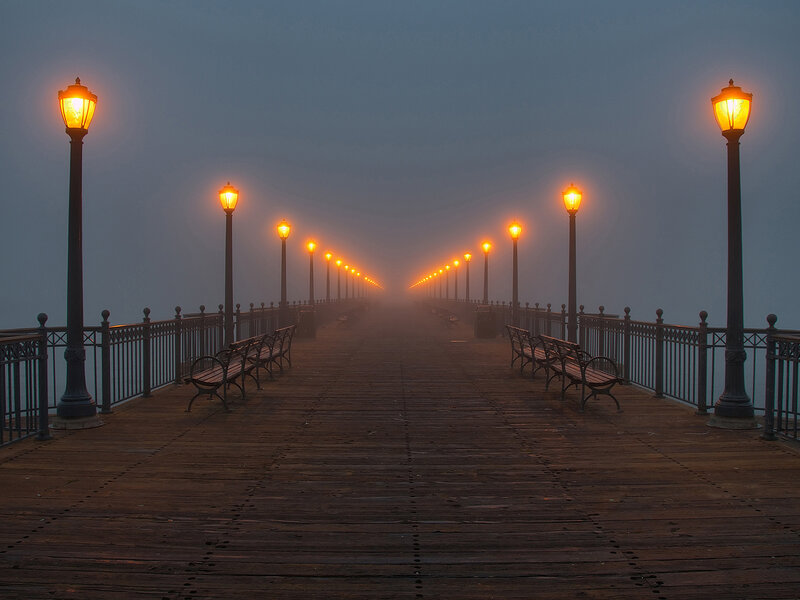 Foggy Pier at Dawn