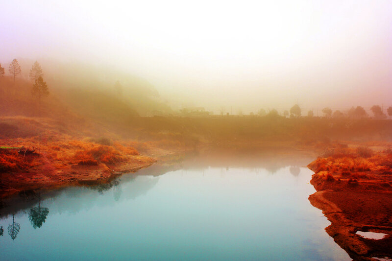 Foggy River at Dawn — Blue