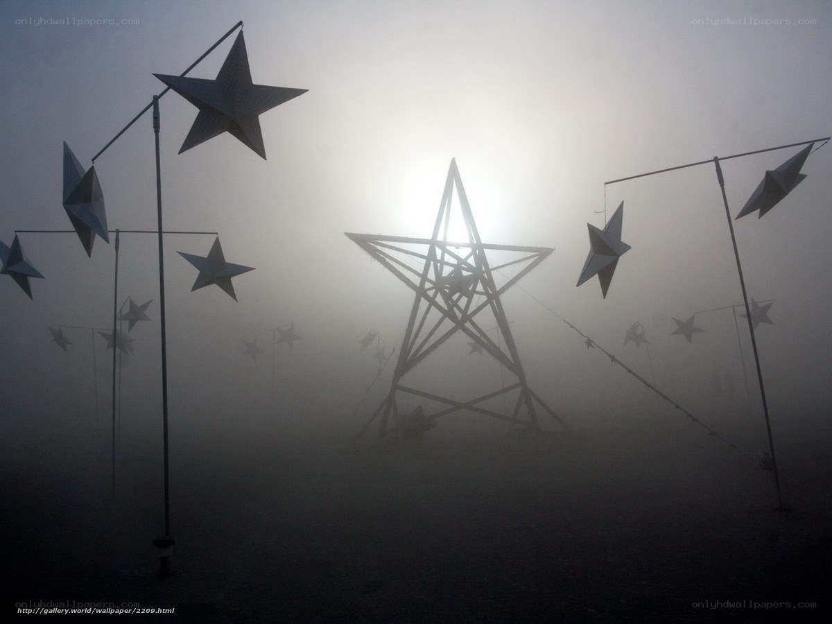 Foggy star installation