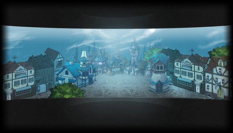 Foggy Town Square