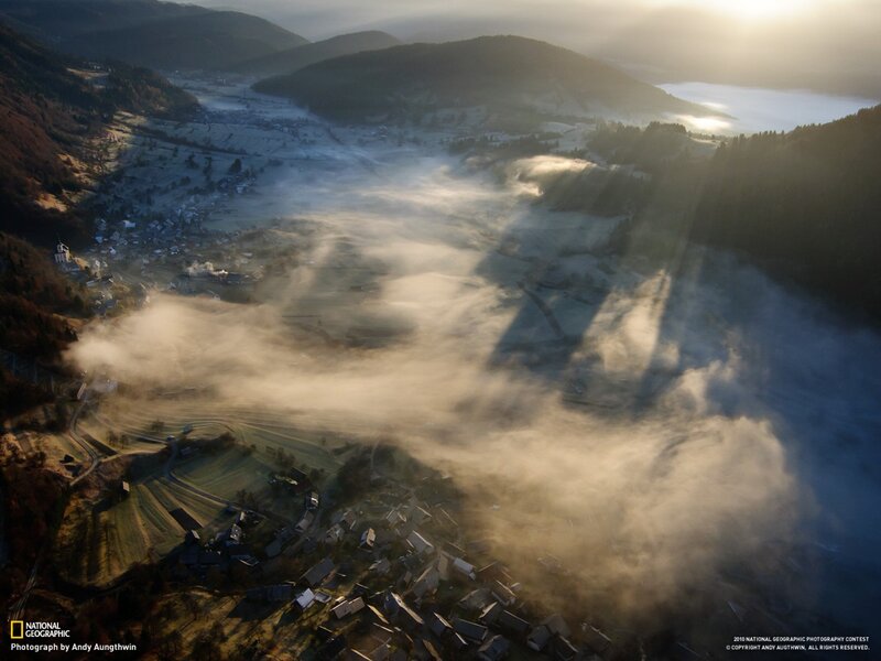 Foggy Valley at Sunrise