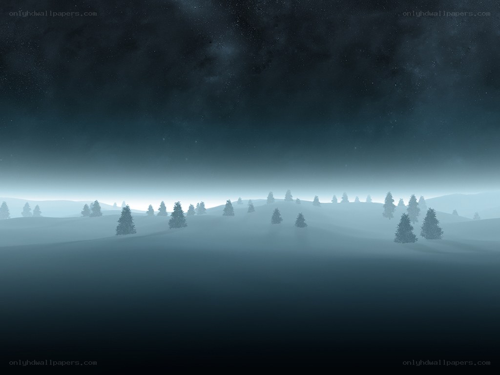 foggy winter landscape