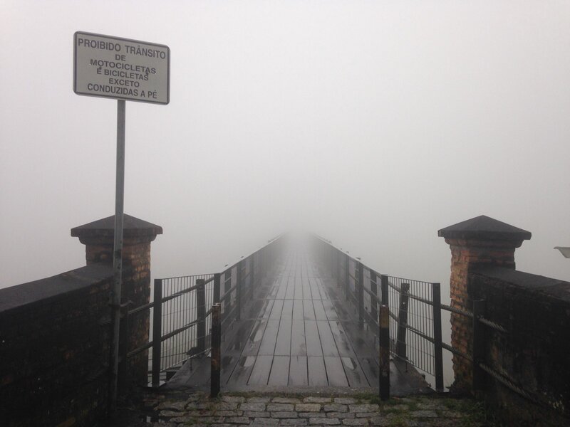 Foggy Wooden Bridge