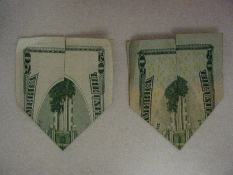 Folded Dollar Bills