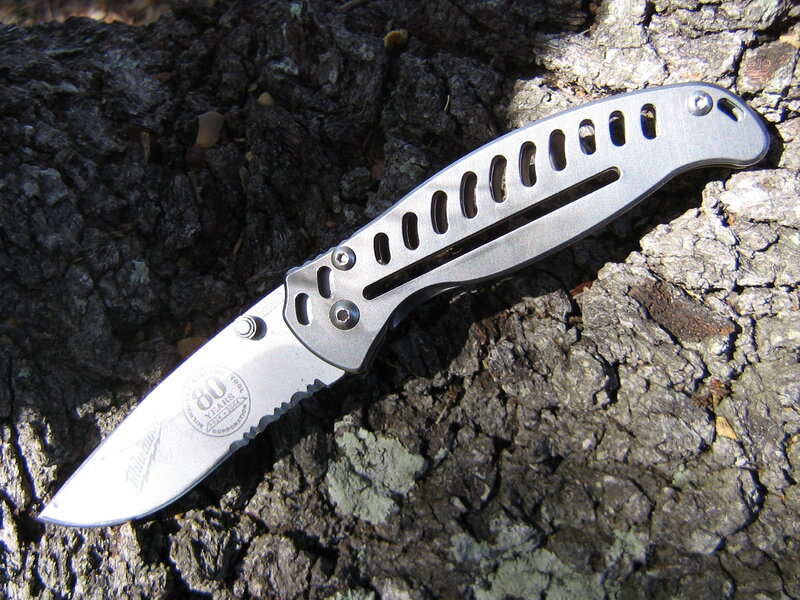 Folding Knife on Bark