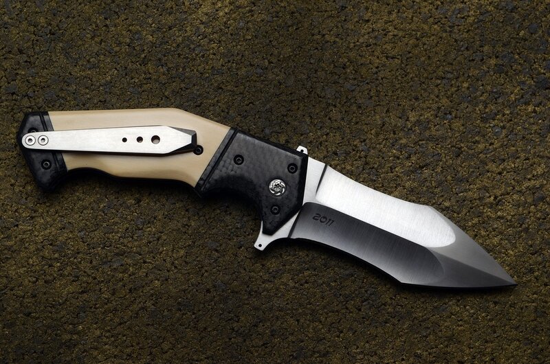Folding Knife on Surface — Black