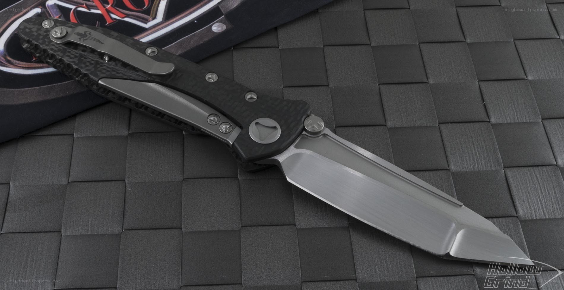 folding knife on textured surface