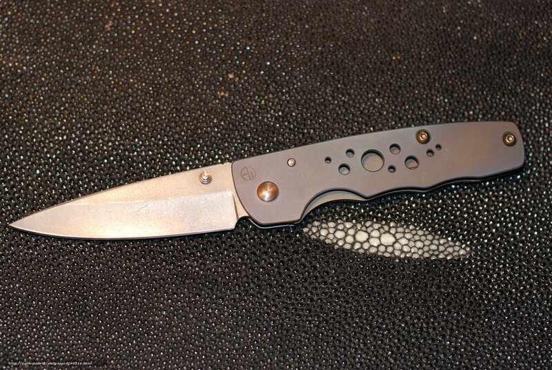 folding knife on textured surface