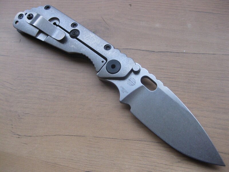 Folding Knife on Wood — Gray