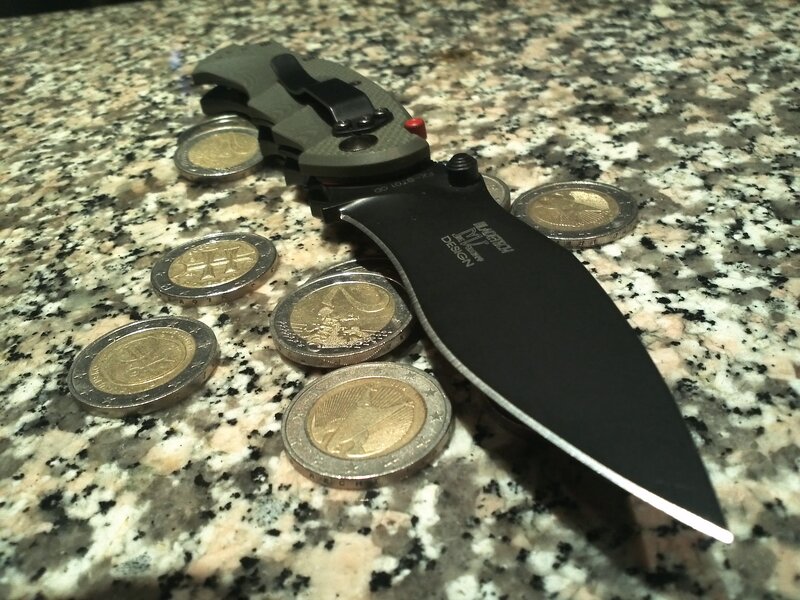 Folding Knife with Coins