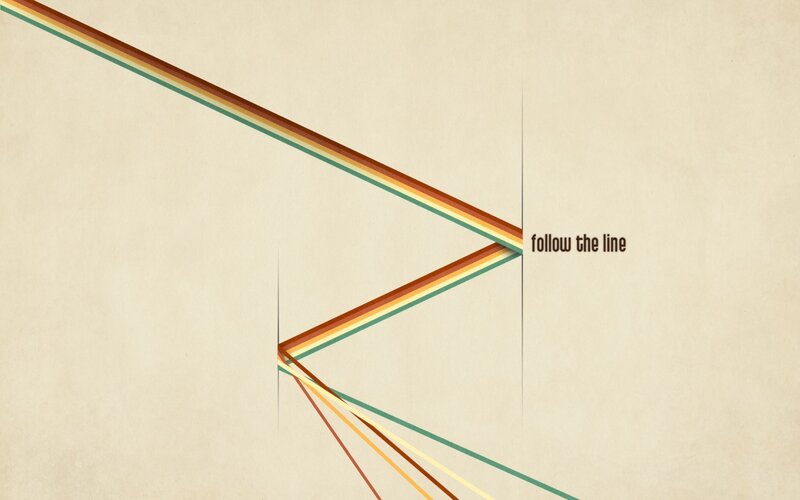 follow the line graphic