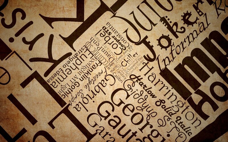Font Names Collage