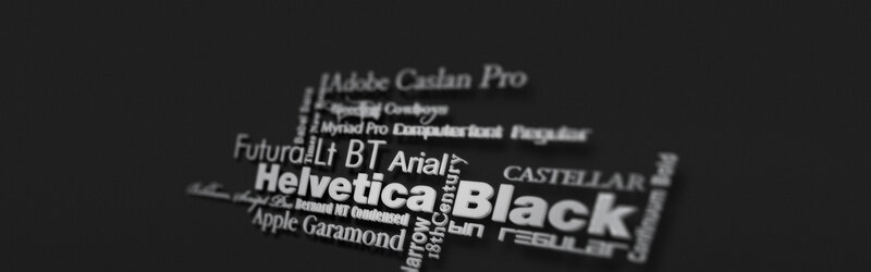 Font Names in a Word Cloud