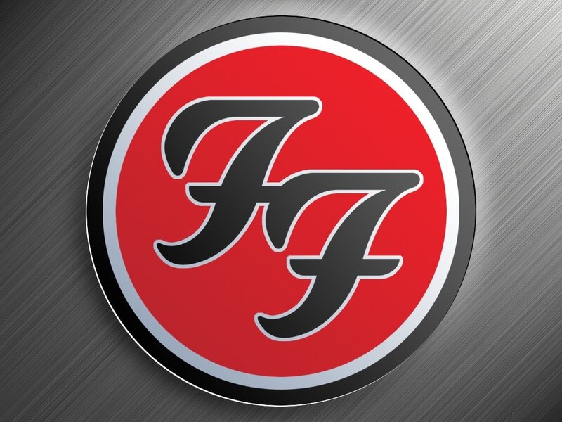 Foo Fighters logo on metal