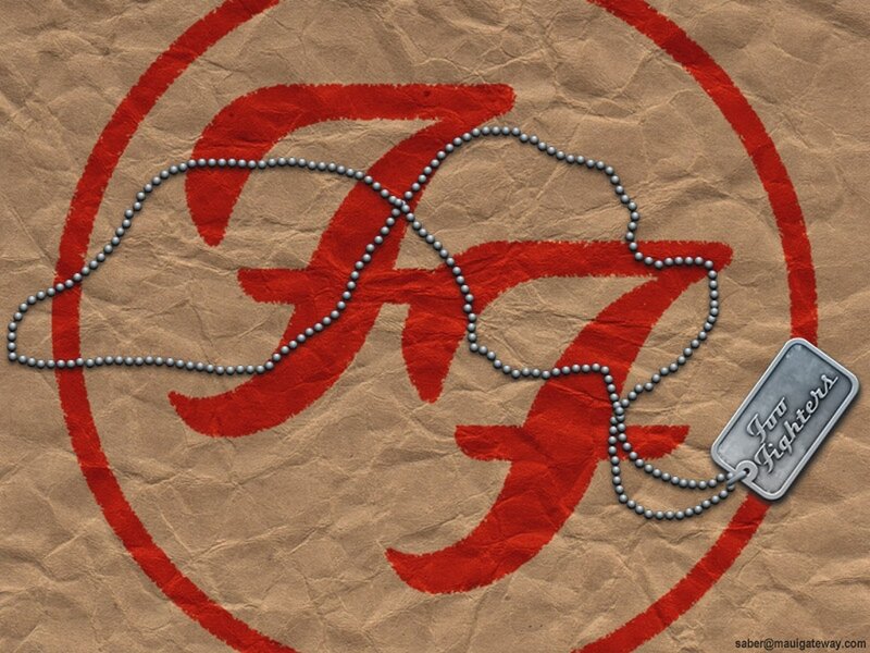 Foo Fighters logo with dog tag