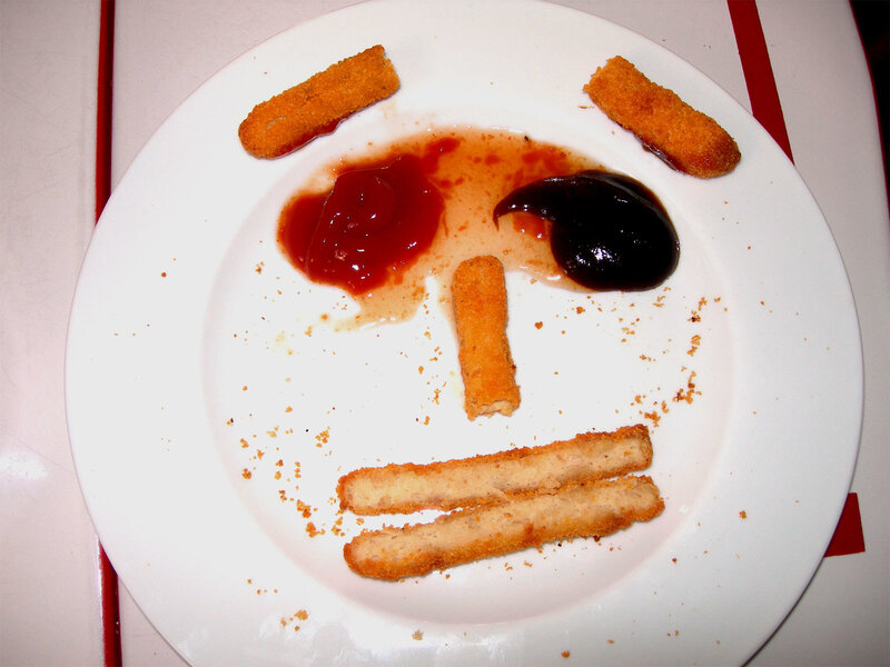 food art face on a plate